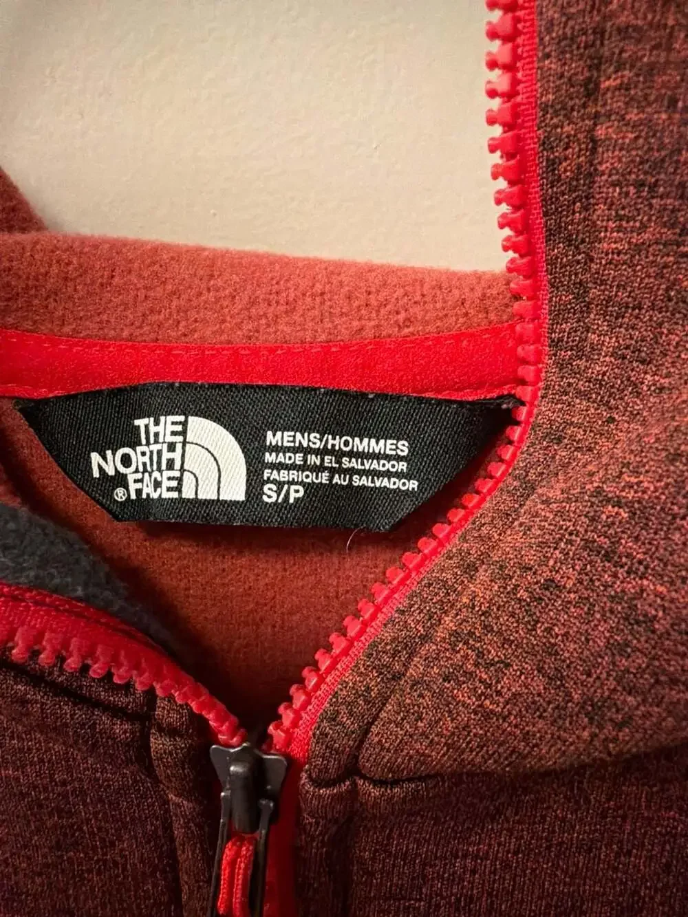 The North Face Men's Canyonland‎ Full Zip Hooded Fleece Jacket Burgundy Sz sm